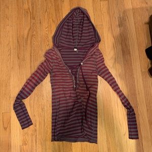 Criss cross striped shirt